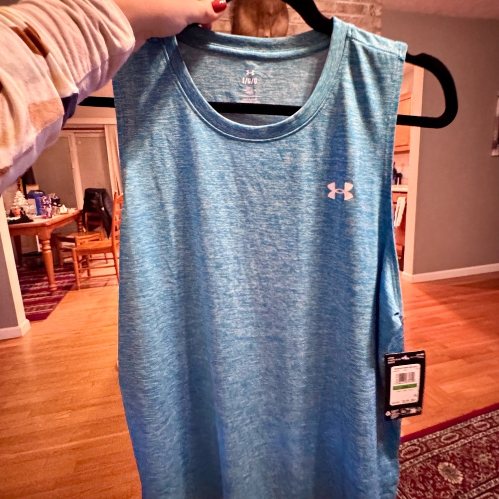 Under Armour Heathered Teal Women's Athletic Tank Top